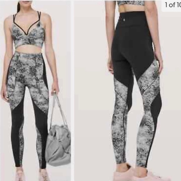 Lululemon leggings Sweat and Repeat size 4 grey black (2018) - Picture 5 of 11